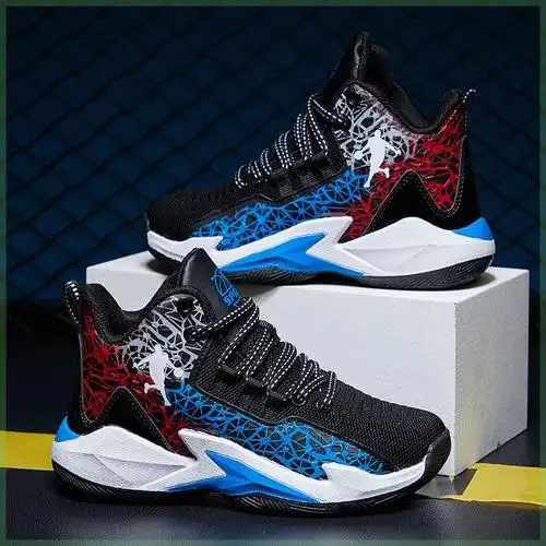 篮球男童球鞋乔丹格兰超帅网红炸街潮鞋不系鞋带篮球鞋