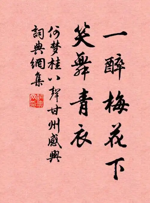 一醉梅花下笑舞青衣