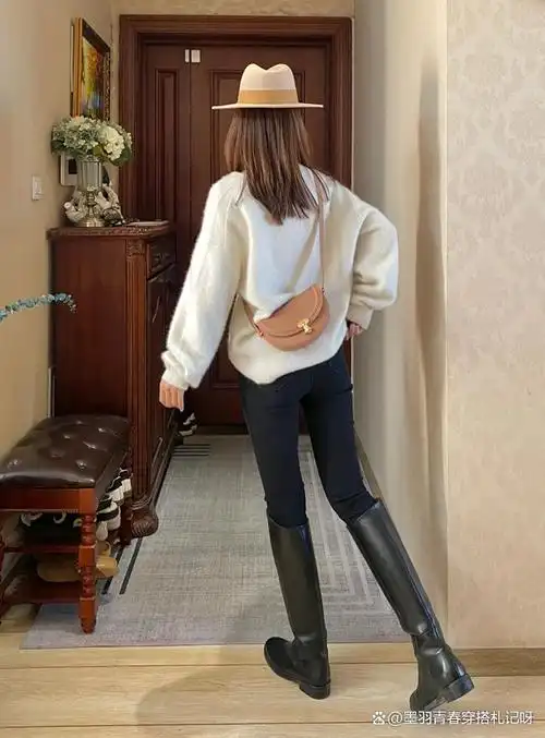 女人一定要拥有一双长筒靴,秋冬搭配太加分了