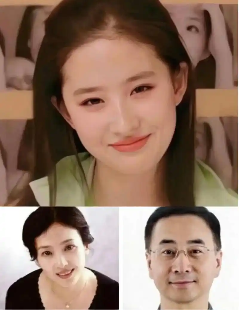 刘亦菲一家人的颜值都这么高,羡慕死了