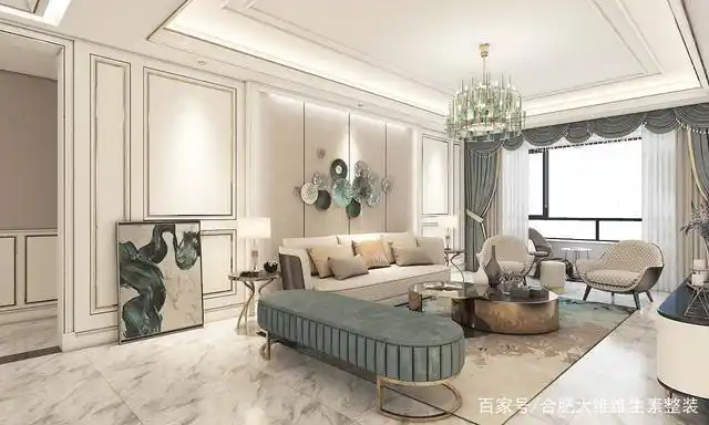 法式轻奢风格装修,用色柔和雅致,优雅中透着知性