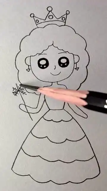 画特别漂亮的卷发公主