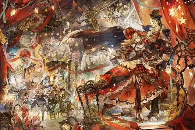 来自日本插画师的一组画面相当华丽的插画欣赏!色彩运用十分绚丽