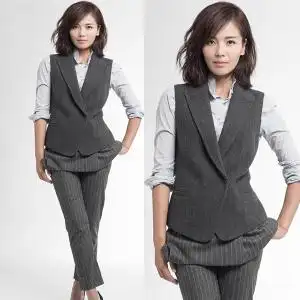 欢乐颂刘涛安迪同款职业ol无袖棉西装马甲女春秋外套短款马夹