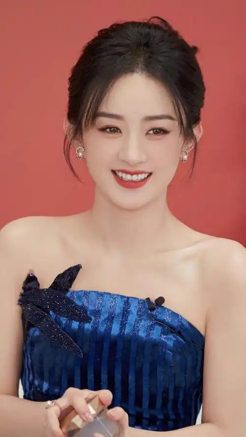 赵丽颖美人肩##赵丽颖黑发公主切