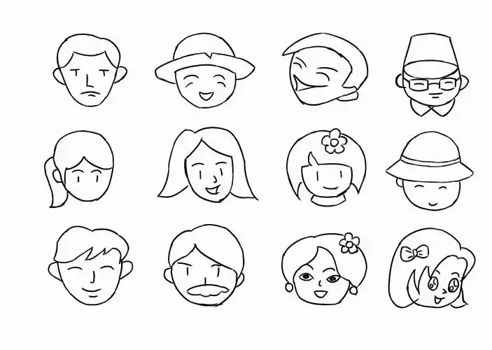 第1期人物头像简笔画