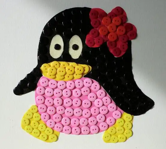 扣子小企鹅 diy 手工