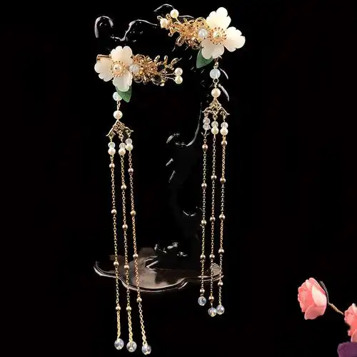 【现货】 汉朝 手工古风古装古典古代发夹步摇流苏汉服头饰发饰女