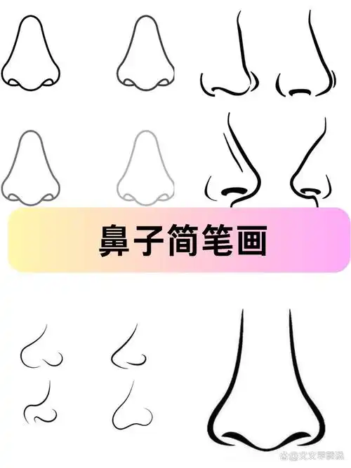 鼻子简笔画