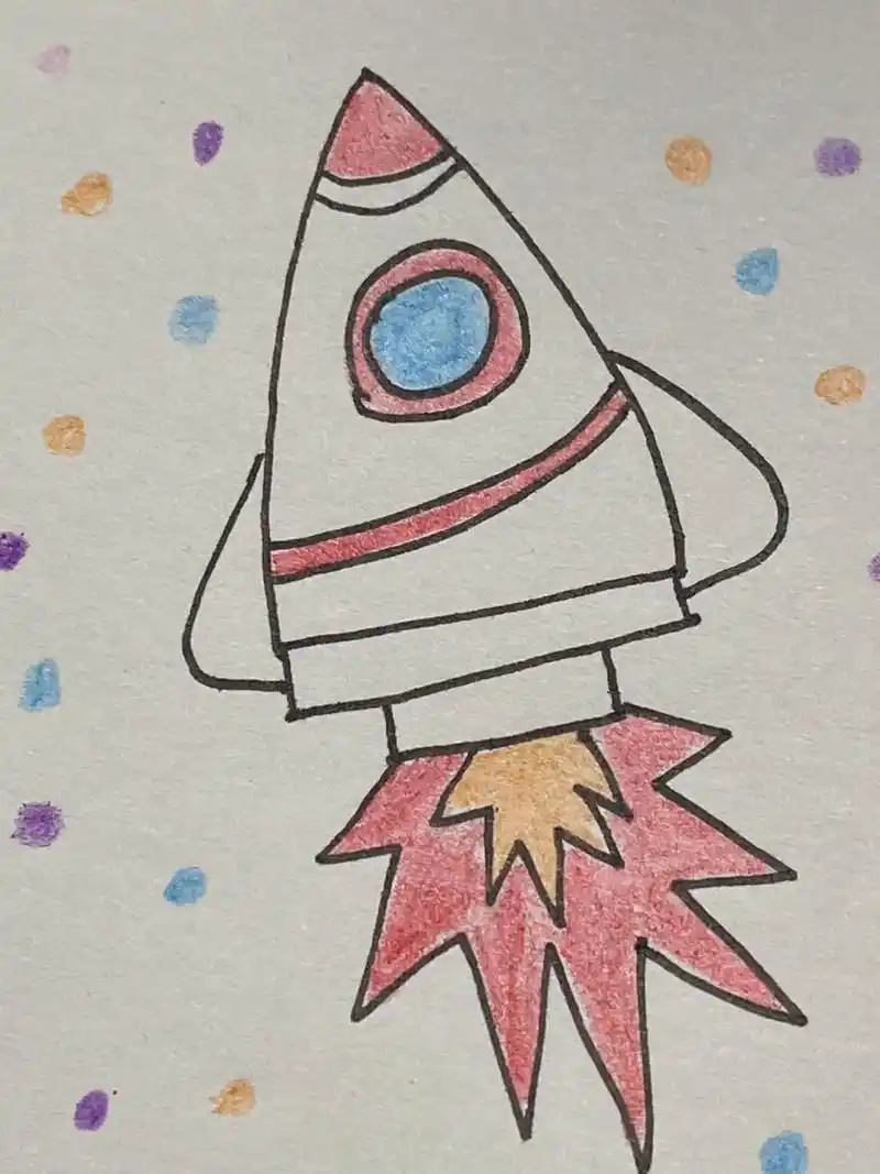 第22集,3～10岁简笔画//火箭🚀🚀🚀#一学就会的简 - 抖音