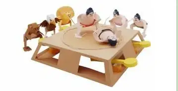 48包邮纸相扑两人玩纸玩具3d立体模型手工其他类型纸模
