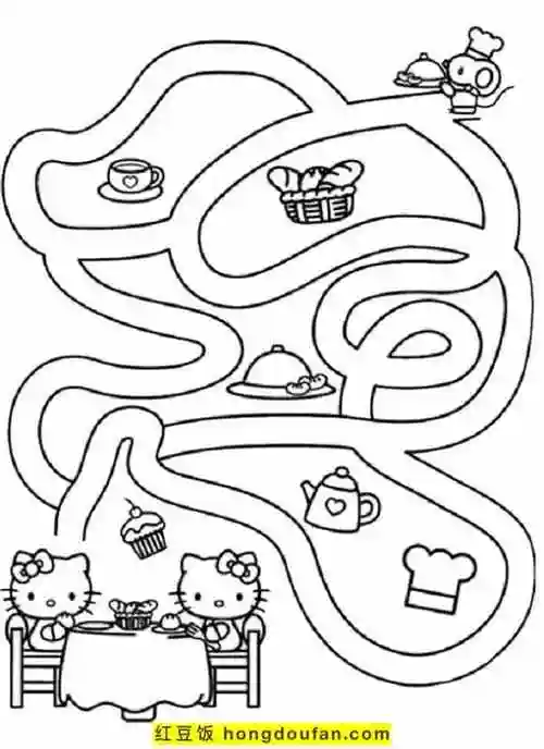 11张适合5到8岁孩子们玩的立体迷宫图纸免费下载-红豆饭小学生简笔画