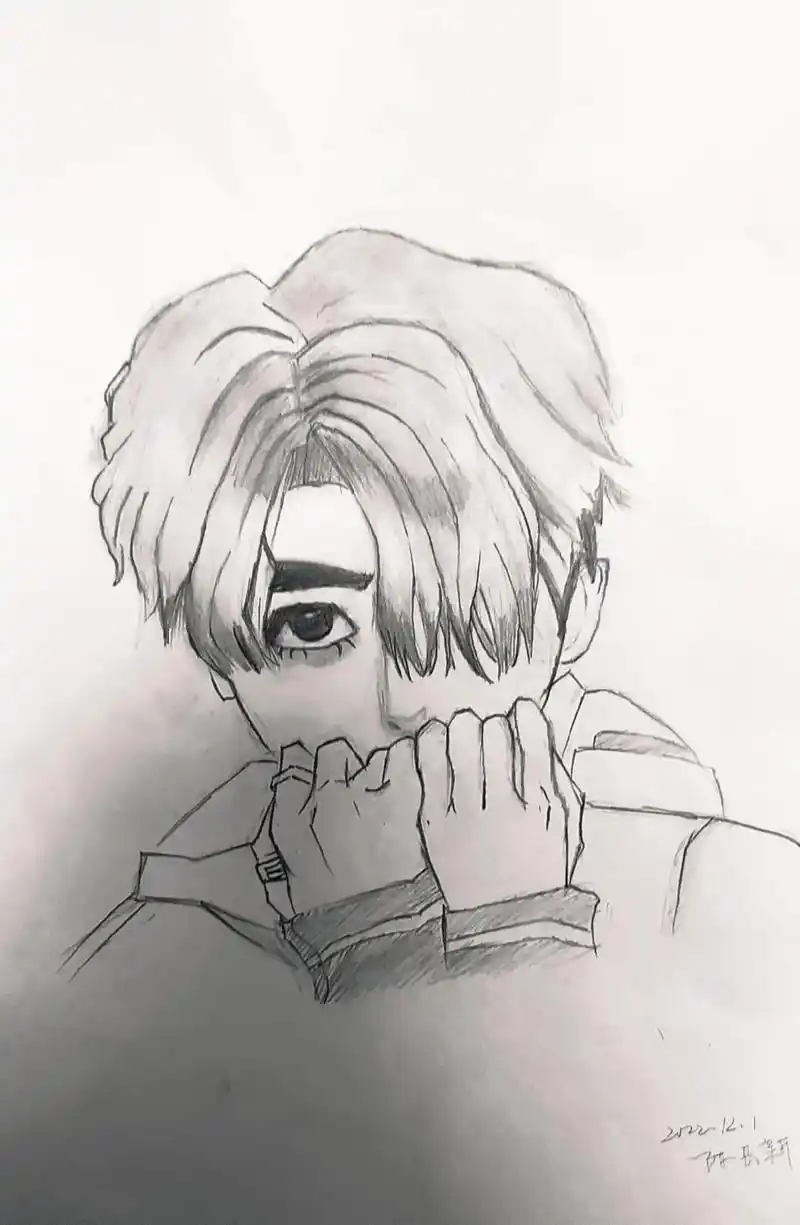 蔡徐坤.素描蔡徐坤#蔡徐坤 #手绘 #绘画过程 #蔡徐坤ik - 抖音