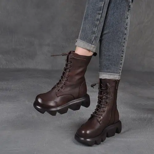 马丁靴女2020新款中筒靴