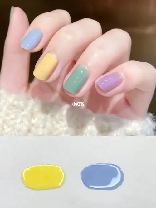 糖果跳色三原色美甲调色