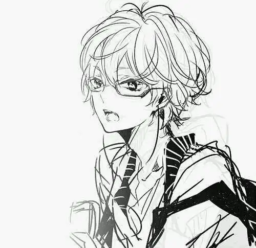 霸气男神动漫人物简笔画