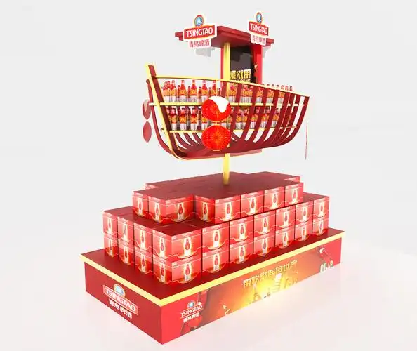 青岛啤酒cny堆头posm设计