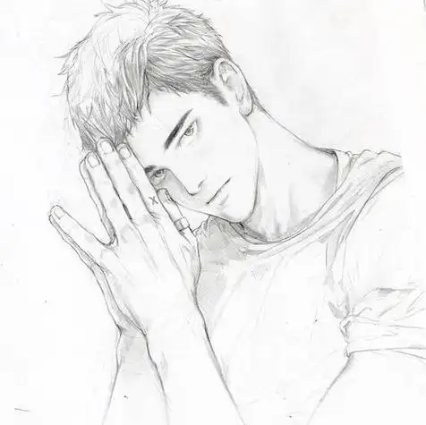 素描男生图片帅气简单 素描男生图片帅气简单高冷