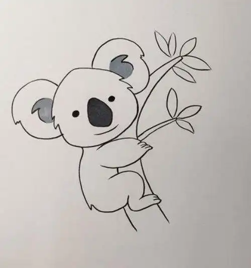 可爱简单考拉简笔画怎么画,图片,简笔画-学笔画