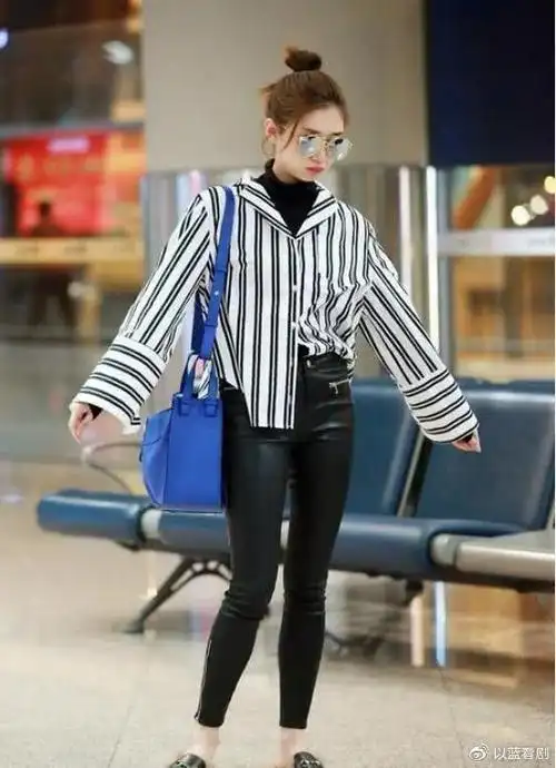 有一种"任性"叫江疏影穿西裤,为了突出少女感,就故意显腰粗?