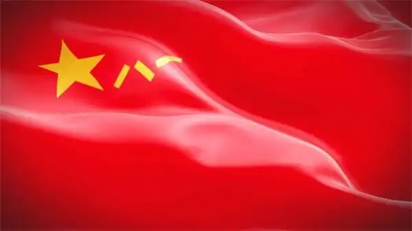 建军节鲜红八一军旗迎风飘扬led动态背景视频素材