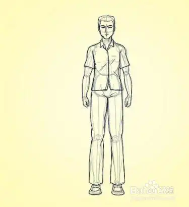如何画一个站立的男人