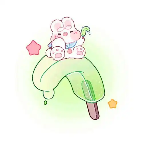 小兔冰淇淋q版拟人可爱卡通头像图片_可爱动漫头像_头像屋
