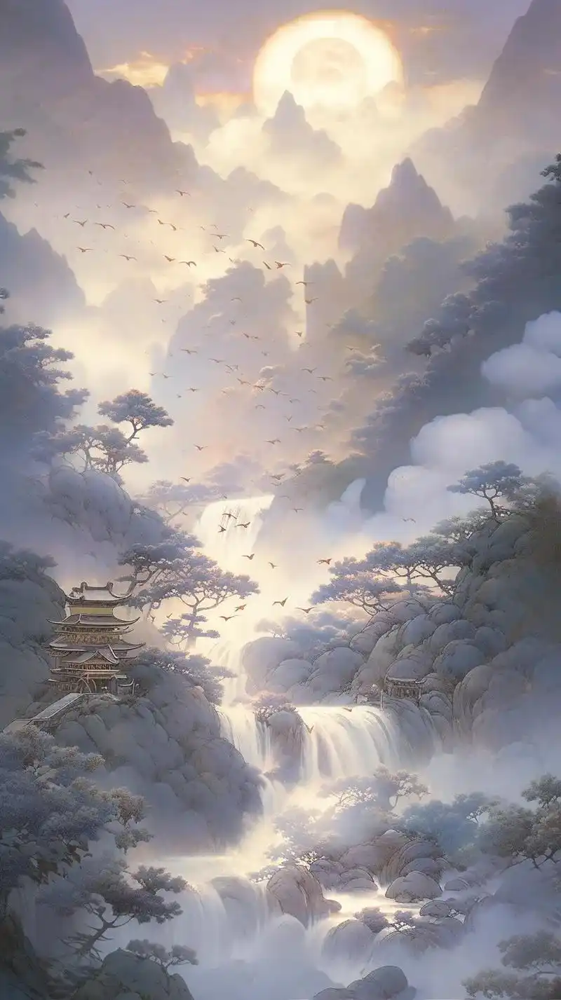 蓬莱仙境到人间.#国风古韵 #古风 #唯美意境 #风景 #国 - 抖音