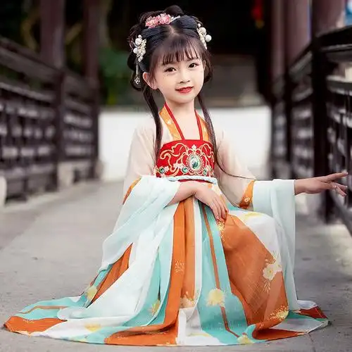 汉服儿童女童古装仙女裙子学生仙气古风公主连衣裙夏装新款衣服女