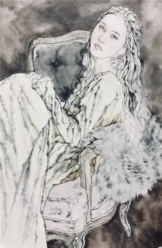 青岛画家于钧用传统的水墨画出最性感的现代女郎_腾讯新闻