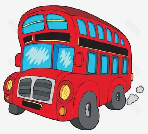 红色巴士简笔画 简笔画图片大全-蒲城教育文学网