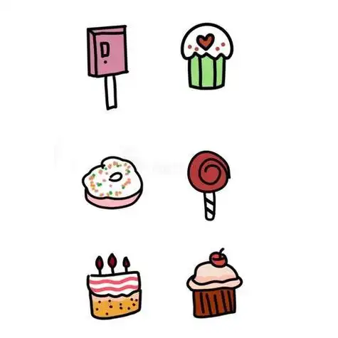 零食简笔画卡通小零食简笔画