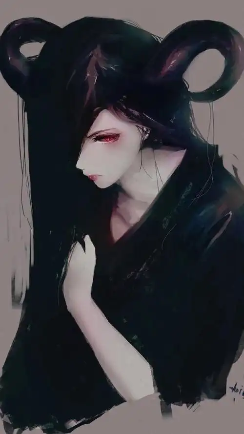 暗黑动漫御姐微丧背景图〈制作不意,拿图点赞〉(暗黑系动漫女生壁纸)