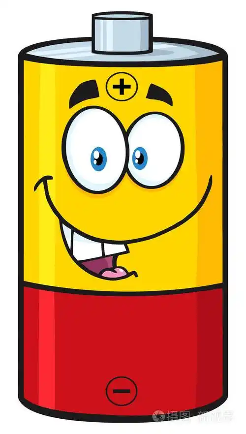 可爱的电池卡通吉祥物