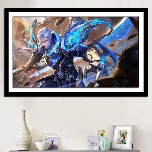 钻石画2021新款满钻王者荣耀凯贴砖十字绣人物卡通儿童房钻石绣卧