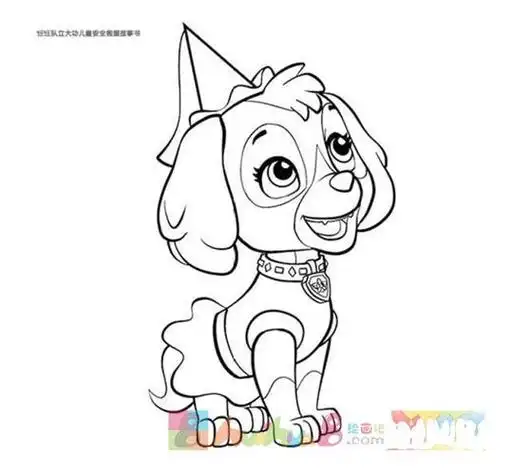 汪汪队莱德简笔画图片