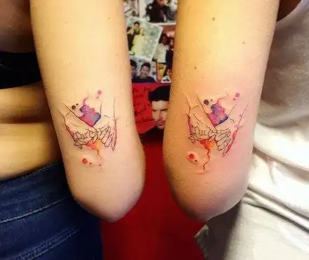 恋人之间成对的情侣纹身图案1318