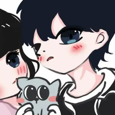 好看的卡通情侣头像一左一右看了我也想恋爱了