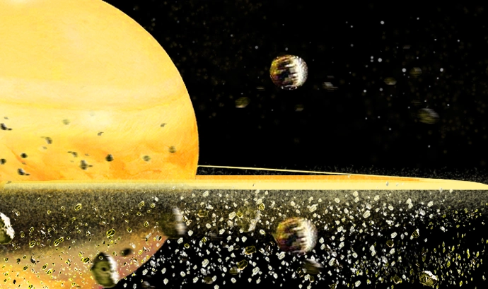 这么美的土星冰光环,还真让我有点喜欢上神书飞船的宇宙旅行了呢!