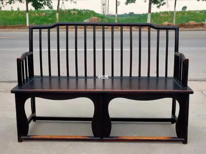 七八十年代榆木连椅,双人椅梳背椅,全品正常使用