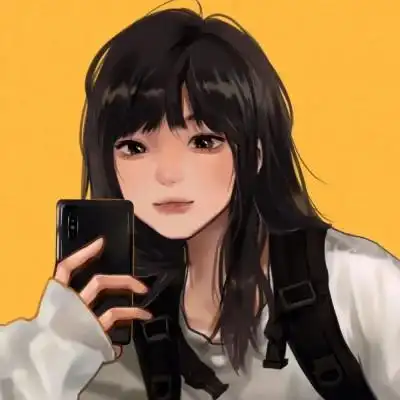 手绘情侣头像一男一女分开高清