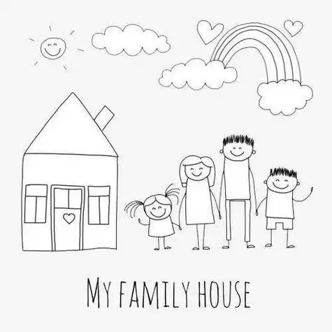 家庭简笔画家庭简笔画一家四口