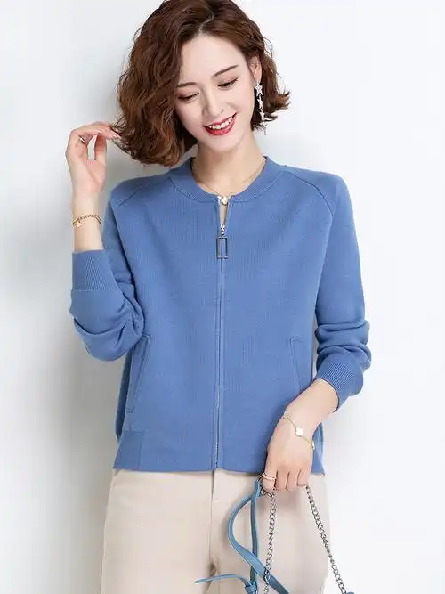 今年流行二八月外套钍织外搭女士短款上衣秋装2020年新款洋气春秋