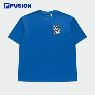 斐乐fila官方潮牌男子针织短袖衫2024夏季新款时尚休闲纯棉t恤钴蓝rb1