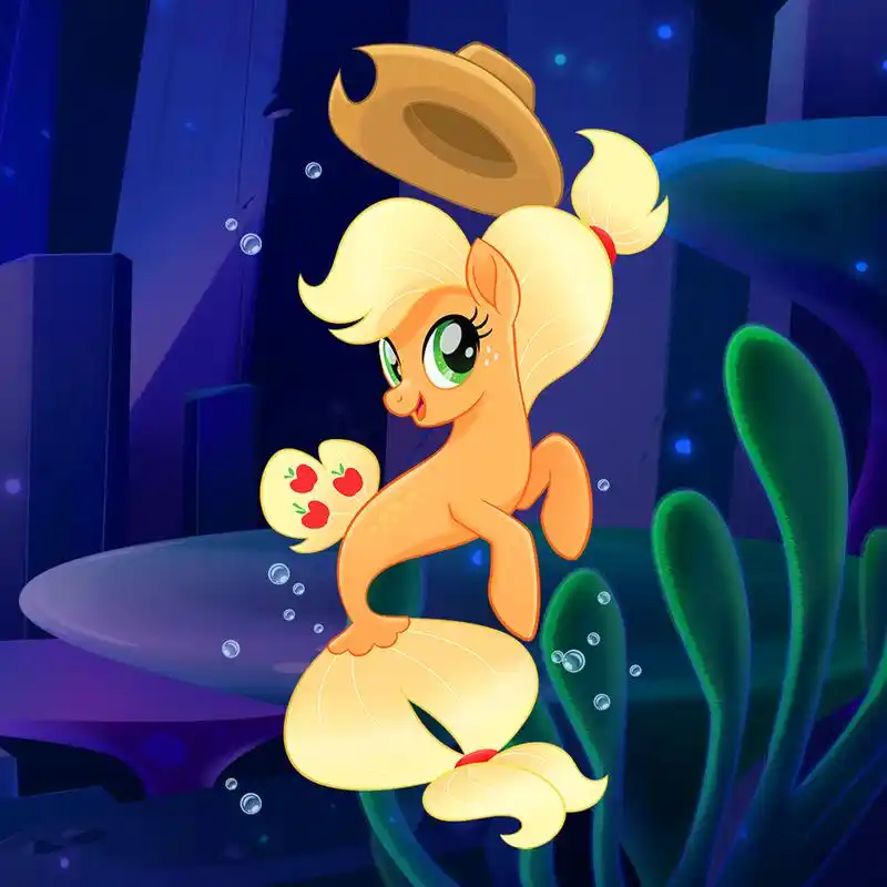 小马宝莉:海底世界的"美人鱼小马"像爱丽儿一样!