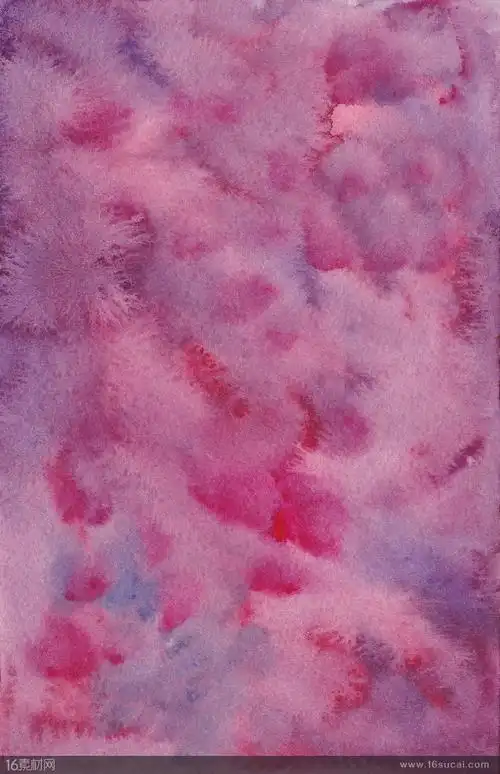 紫粉色水墨水彩晕染背景高清图片
