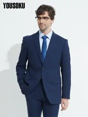西服套装男上衣修身结婚正装四季可穿大杨创世yousoku藏蓝色yo2