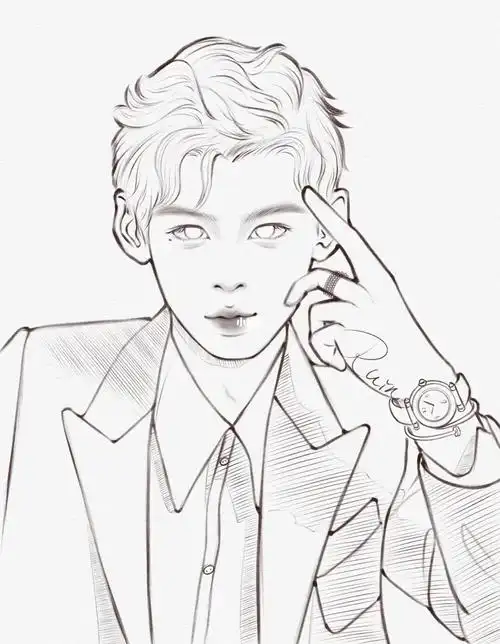 这是另外的价钱736374白敬亭线稿