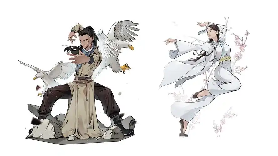 射雕英雄传-武侠_松松_画师__插画师作品_涂鸦王国gracg.com