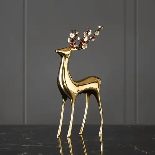 北欧轻奢梅花鹿摆件客厅桌面装饰创意艺术礼品摆件